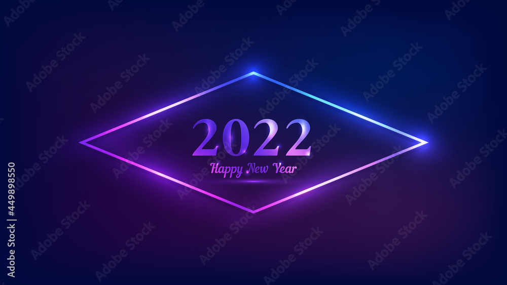 2022 Happy New Year neon background 2022 Happy New Year neon background