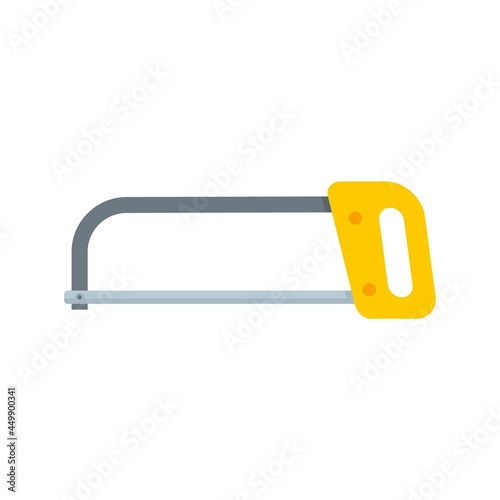 Hand metal saw icon flat isolated vector