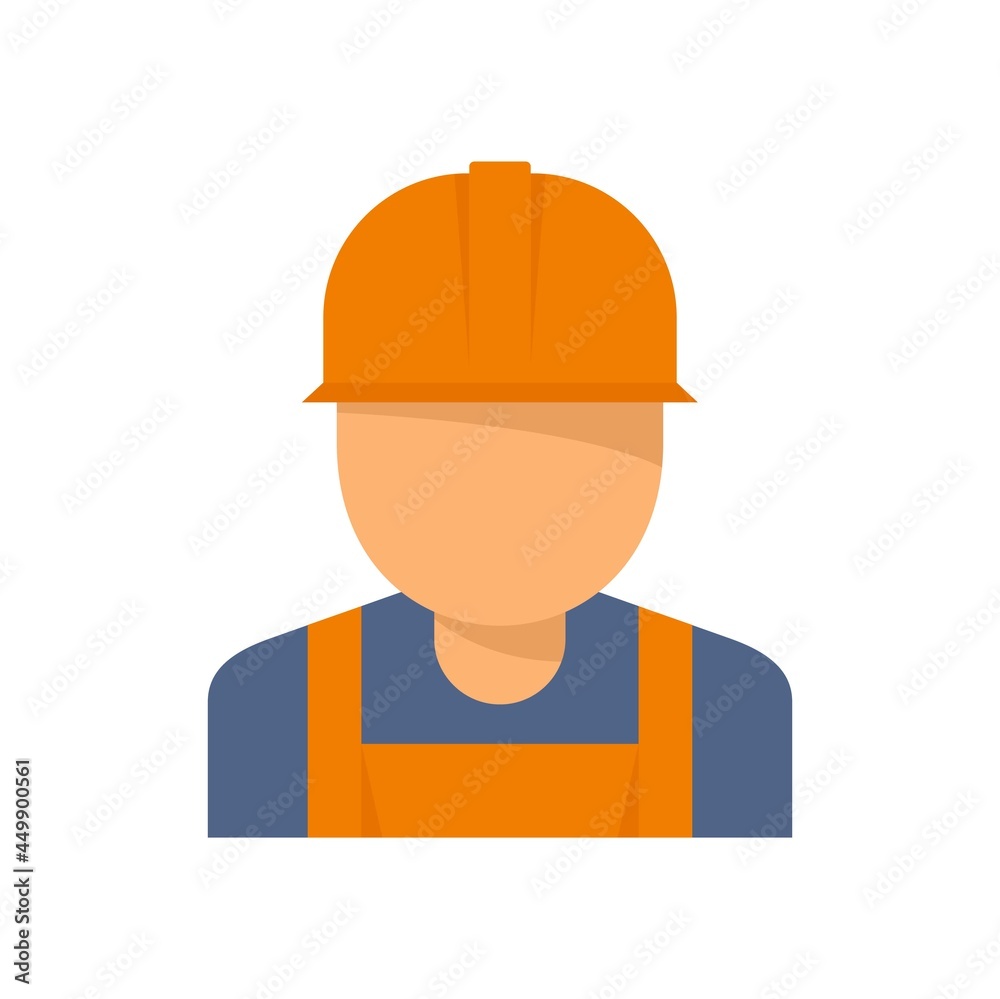 Reconstruction worker icon flat isolated vector Reconstruction worker icon flat isolated vector