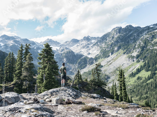 hiker in the mountains