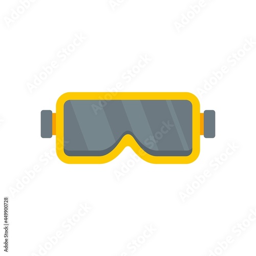 Construction protect glasses icon flat isolated vector