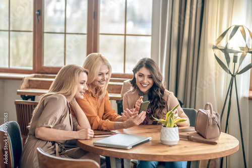 Group of women spending time together and feeling excited