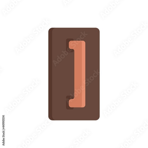 Wood trowel icon flat isolated vector