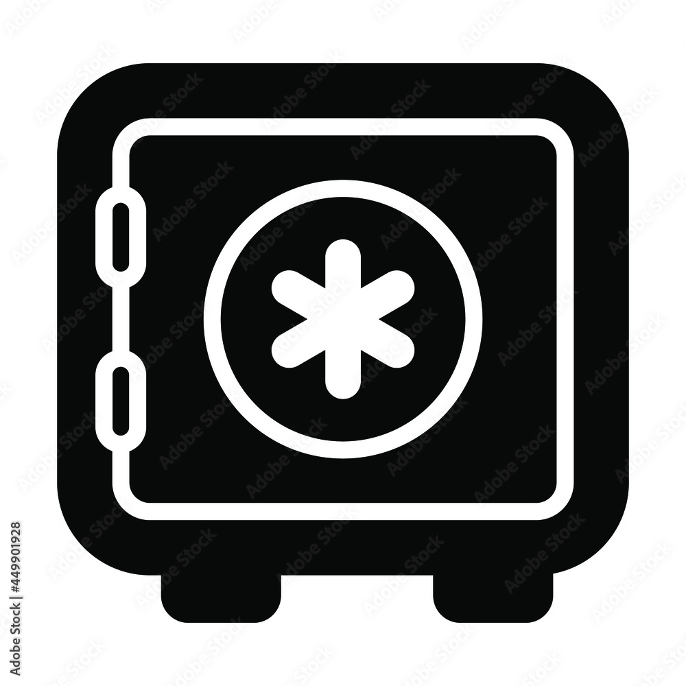 Safe Box Healthcare Medical, vector graphic Illustration Icon. Safe Box Healthcare Medical, vector graphic Illustration Icon.