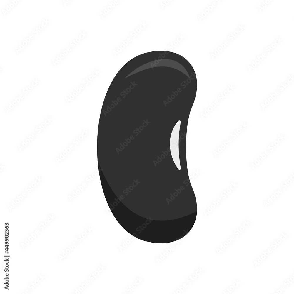 Lentil kidney bean icon flat isolated vector Lentil kidney bean icon flat isolated vector