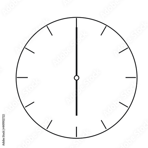 6  o'clock vector image