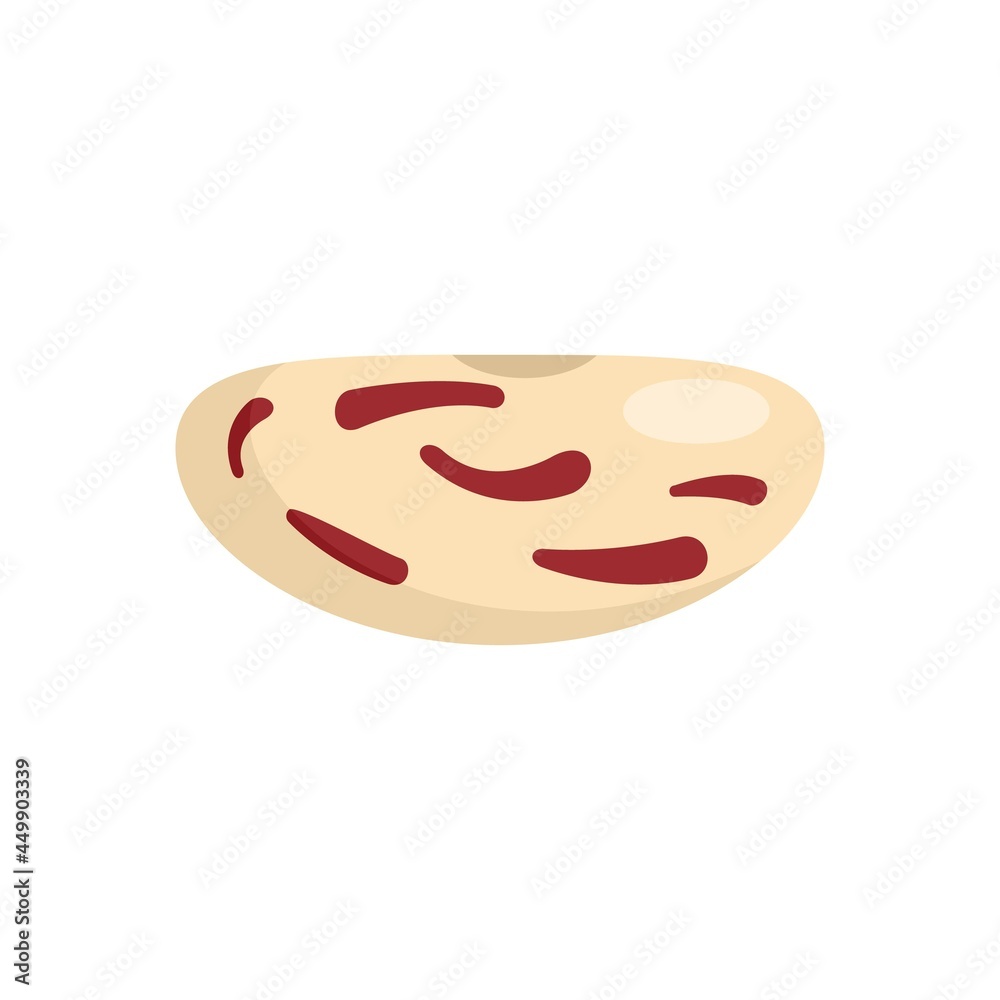 Lima kidney bean icon flat isolated vector Lima kidney bean icon flat isolated vector