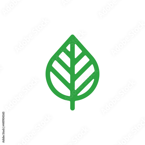 Photos Abstract Leaf Logo design vector template linear style.