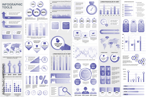Bundle infographic elements data visualization vector design template. Can be used for steps, business processes, workflow, diagram, flowchart concept, timeline, marketing icons, info graphics.