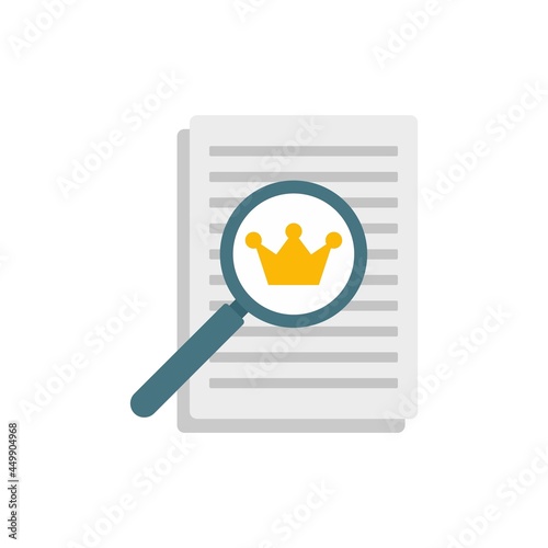 Excellence paper report icon flat isolated vector