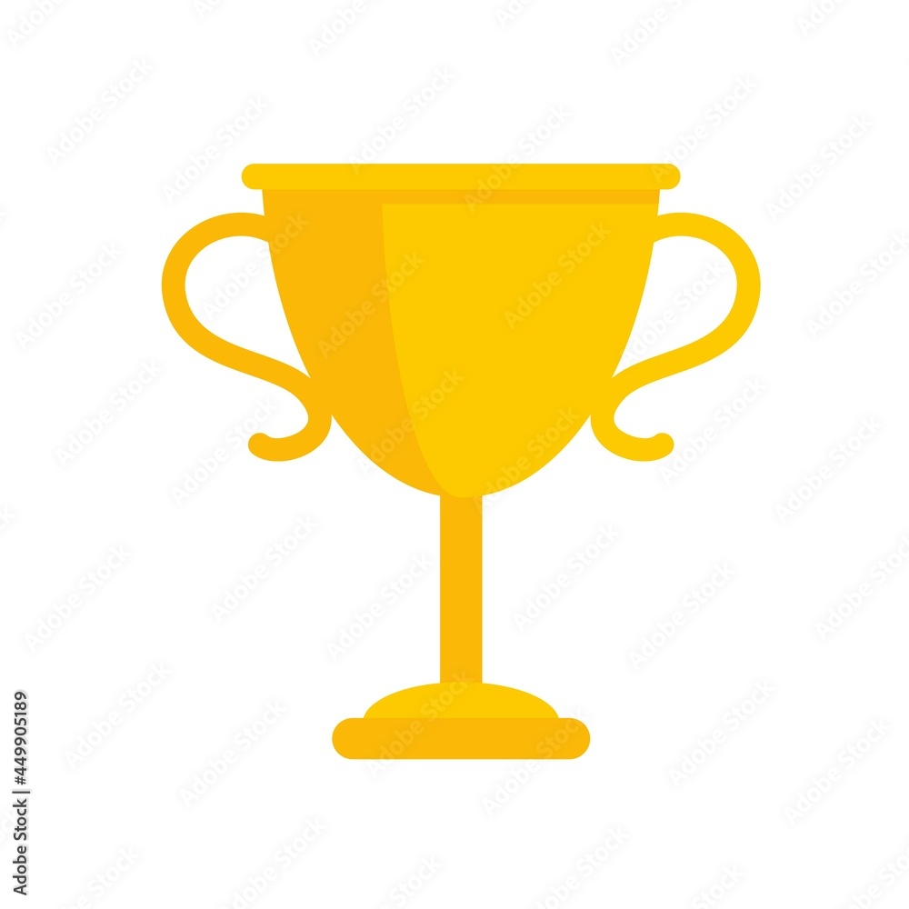 Gold success cup icon flat isolated vector Gold success cup icon flat isolated vector