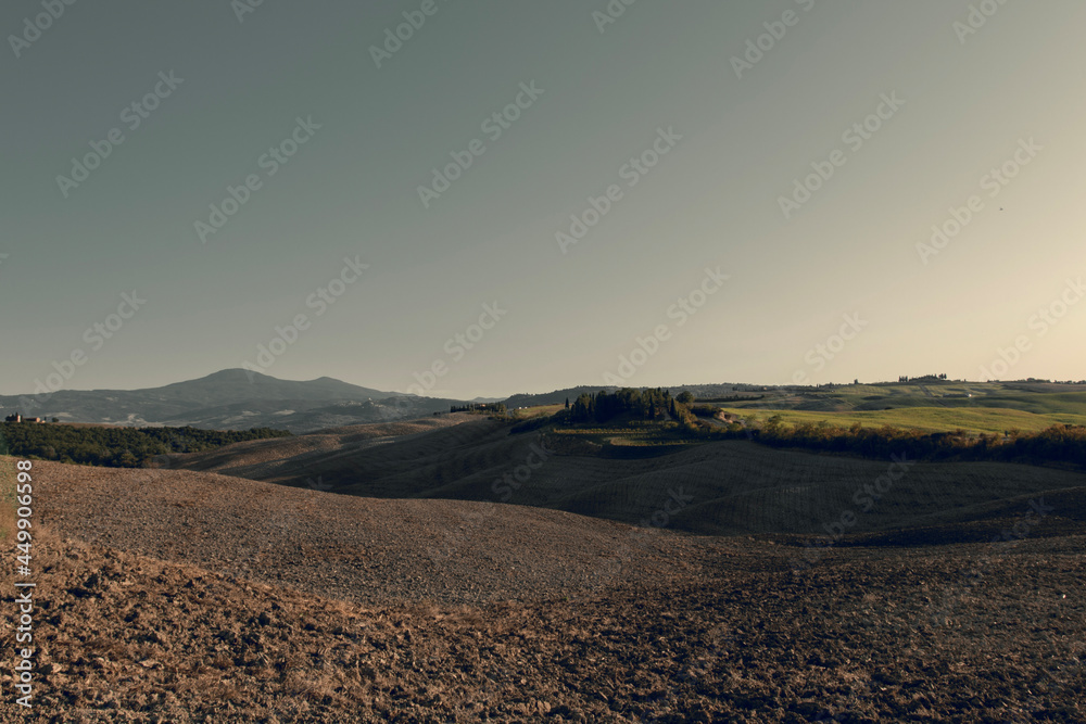 Landscape of Val D'Orcia in Tuscany, Italy