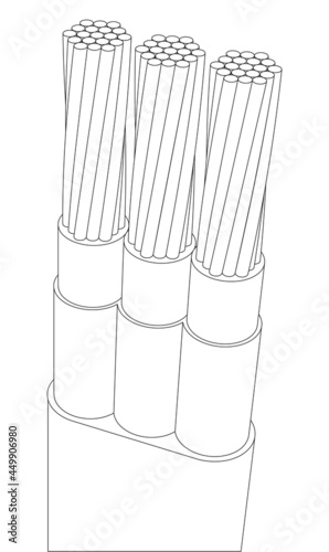 Vector armored multicore electric cable wire