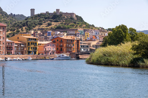 picturesque village of Bosa with its multicolored houses along the mouth of the river Temo. Bosa, Oristano, Sardinia, Italy, Europe © Giuma