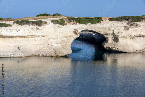 arch-shaped rock in S'Archittu beach in Montiferru. Oristano, Sardinia, Italy, Europe photo