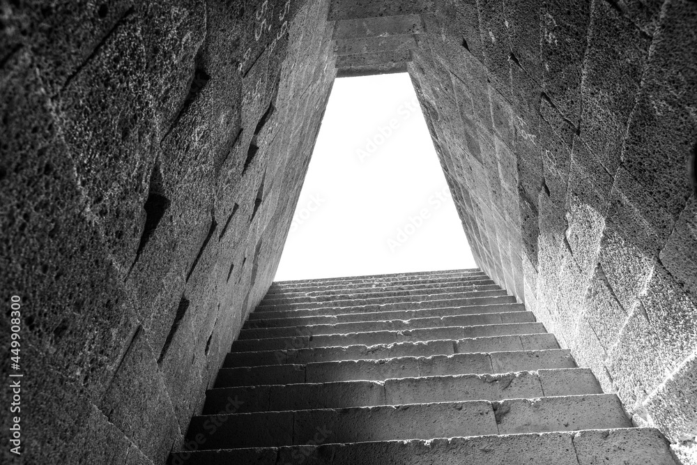 Obraz premium Ancient sacred well of Santa Cristina near Paulilatino, Oristano, Sardinia, Italy.