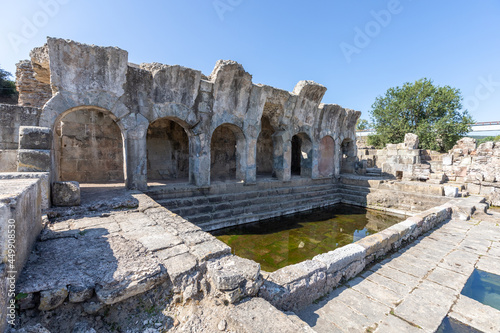 Aquae Ypsitanae the ancient Roman baths on Tirso river. Fordongianus, Oristano, Sardinia, Italy, Europe photo