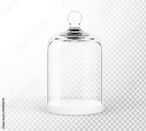 High realistic glass cover isolated on transparent background. Vector illustration. EPS10. Ready for presentation your product.	