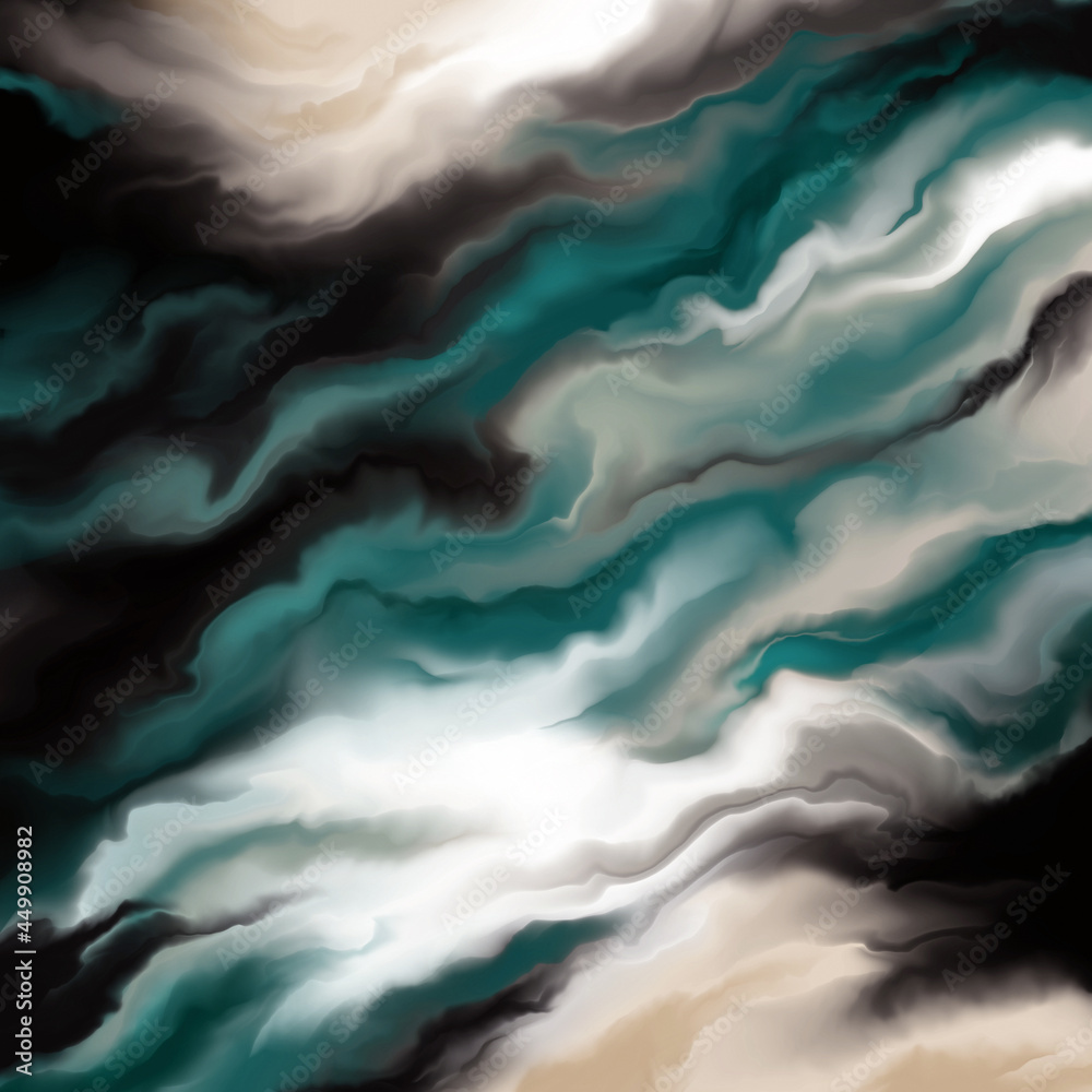 Beautiful abstract image for creative design of posters, cards, packaging, banners, websites, wallpapers, invitations, magazines, branding. Trendy art. Turquoise and beige waves. Beautiful abstract image for creative design of posters, cards, packaging, banners, websites, wallpapers, invitations, magazines, branding. Trendy art. Turquoise and beige waves.