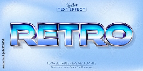 Retro text, 80s grain gradient color style editable text effect