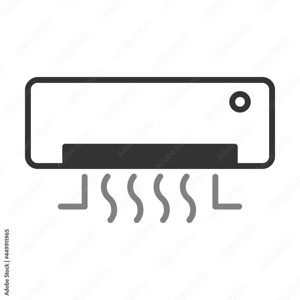 Air Conditioner Linear Vector Icon Design Air Conditioner Linear Vector Icon Design