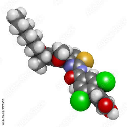 Lusutrombopag drug molecule (thrombopoietin receptor agonist). 3 photo