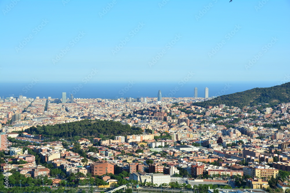 Vistas de Barcelona des de Collserola. Cataluña. España