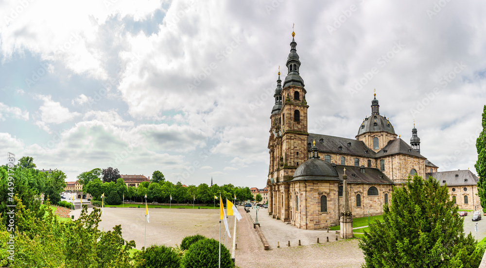 Domplatz mit Dom in Fulda, Hessen