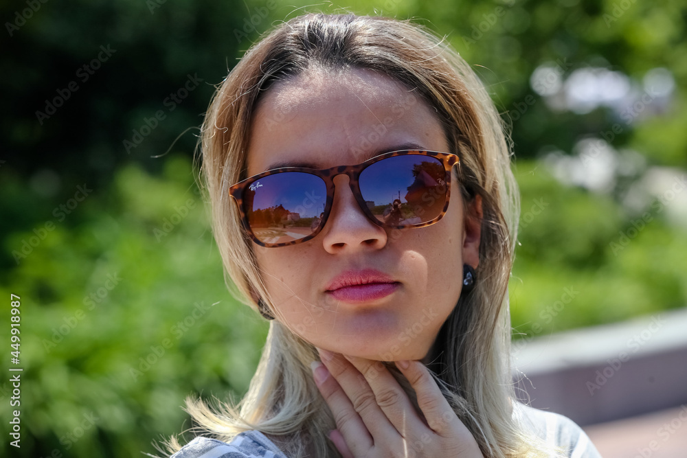 Beautiful model posing for a beautiful landscape of the united states of america. Beautiful model posing for a beautiful landscape of the united states of america.