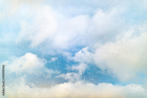 Cumulus rain clouds. Background with storm clouds. Thunderstorm  rain. Picture for weather forecast.