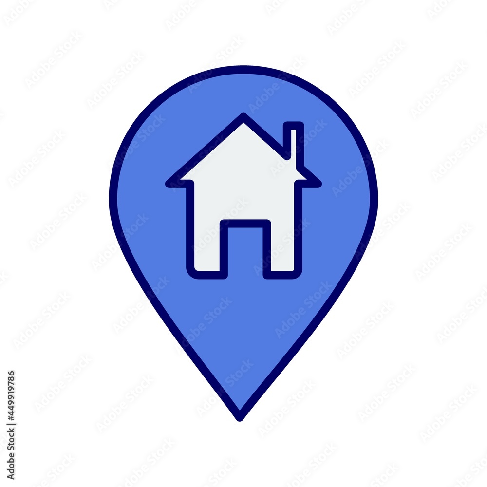 Location Line Filled Vector Icon Design Location Line Filled Vector Icon Design