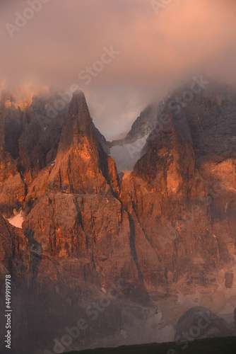 Dolomite mountain in Italy photo