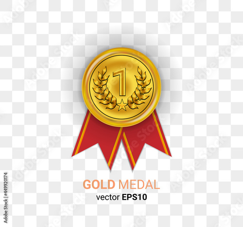 Gold Medal Illustration Image Vector EPS 10