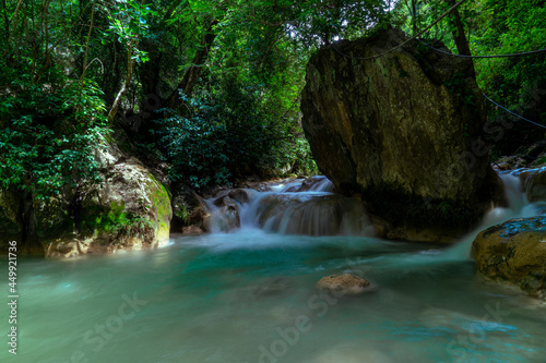 Waterfalls 'Pozas Azules de Atzala' in Taxco, Mexico photo