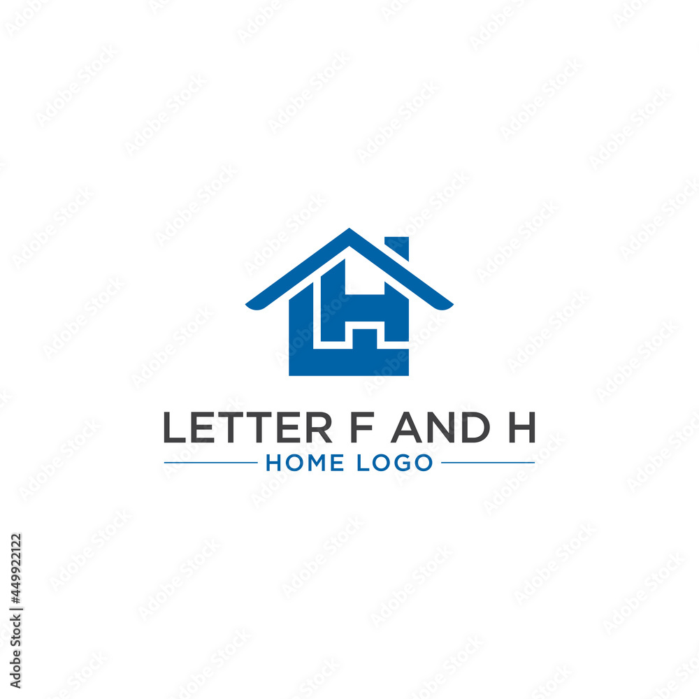 HOME LOGO LETTER F AND H