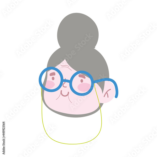 grandmother face cartoon