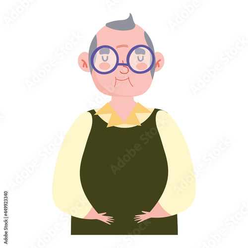 cute grandpa cartoon