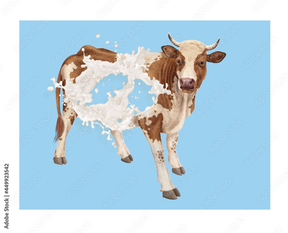 vache laitière, animal, plein de lait, explosion du lait , ventre