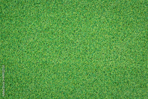 top view artificial green grass texture for background