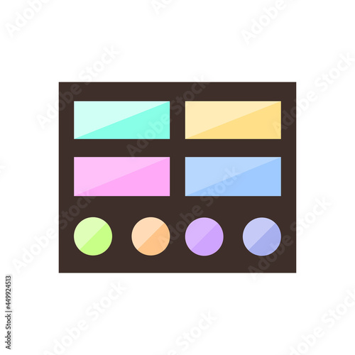 Cosmetic Palette Beauty Make Up Accessory Pattern.