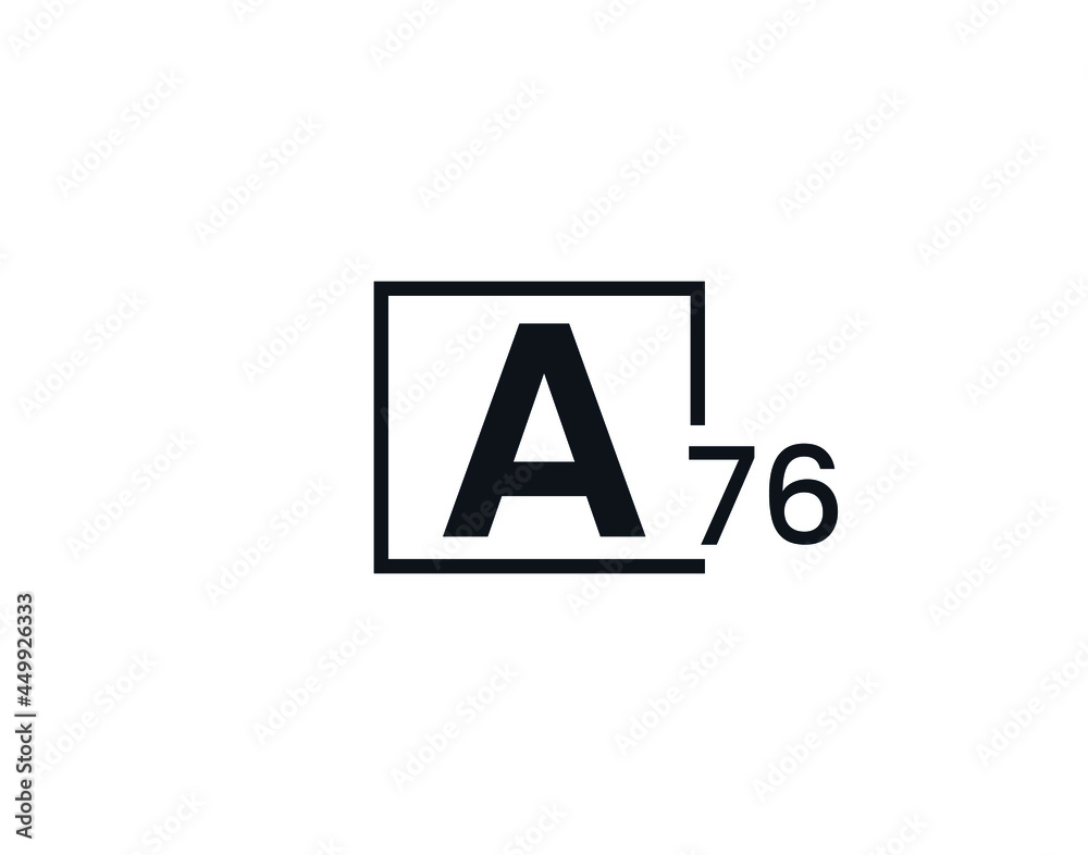 A76, 76A Initial letter logo A76, 76A Initial letter logo