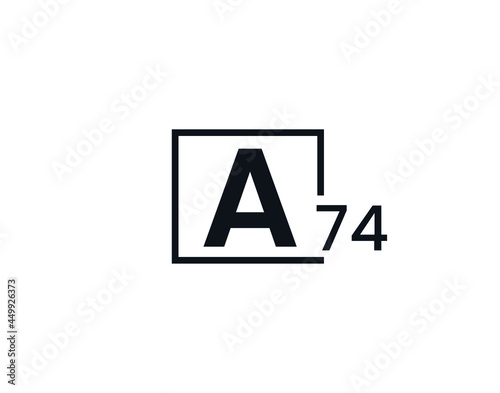 A74, 74A Initial letter logo