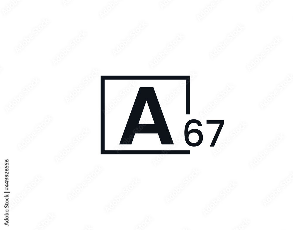 A67, 67A Initial letter logo A67, 67A Initial letter logo