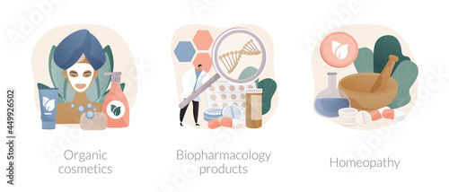 Beauty industry abstract concept vector illustrations.