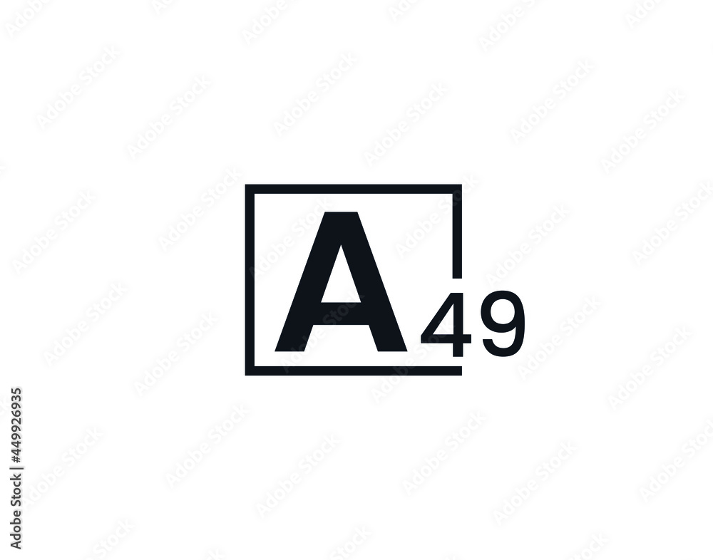 A49, 49A Initial letter logo A49, 49A Initial letter logo