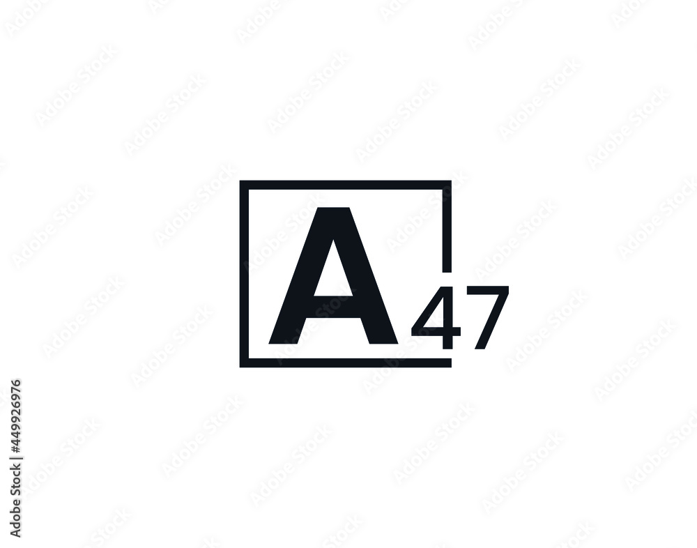 A47, 47A Initial letter logo A47, 47A Initial letter logo
