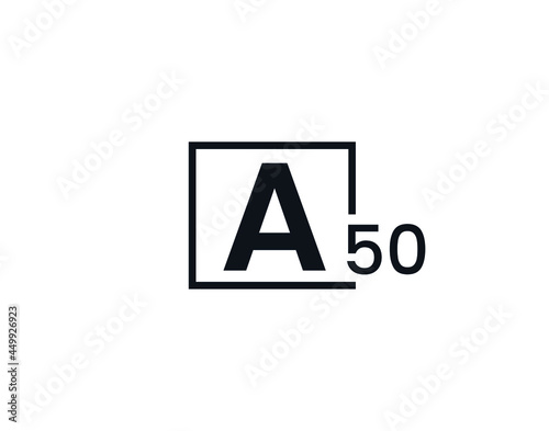 A50, 50A Initial letter logo