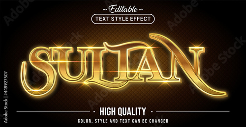 Obraz na plátně Editable text style effect - Sultan text style theme.