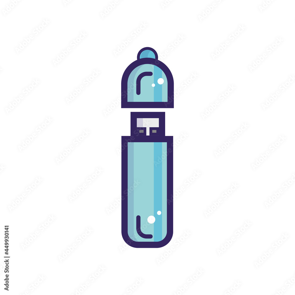 Isolated usb icon school supply icon Isolated usb icon school supply icon