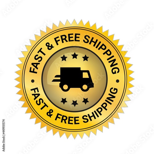 Free Shipping logo design. Free Shipping vector logo, trust badges